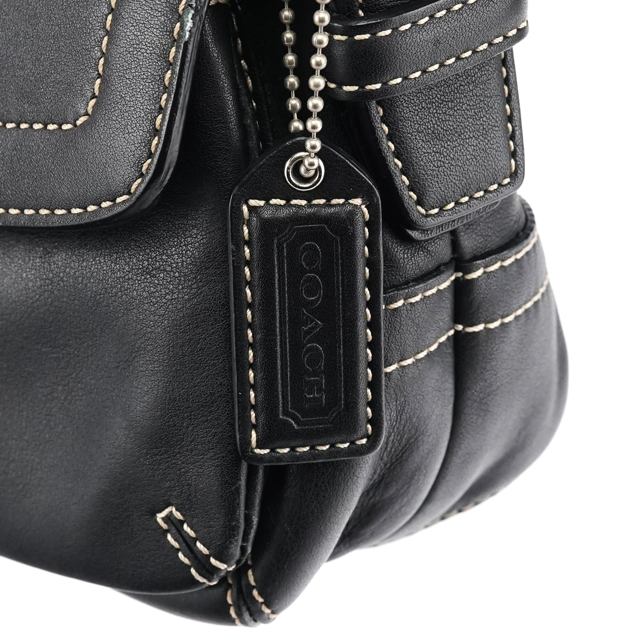 1446 Black Leather Soho Shoulder Bag