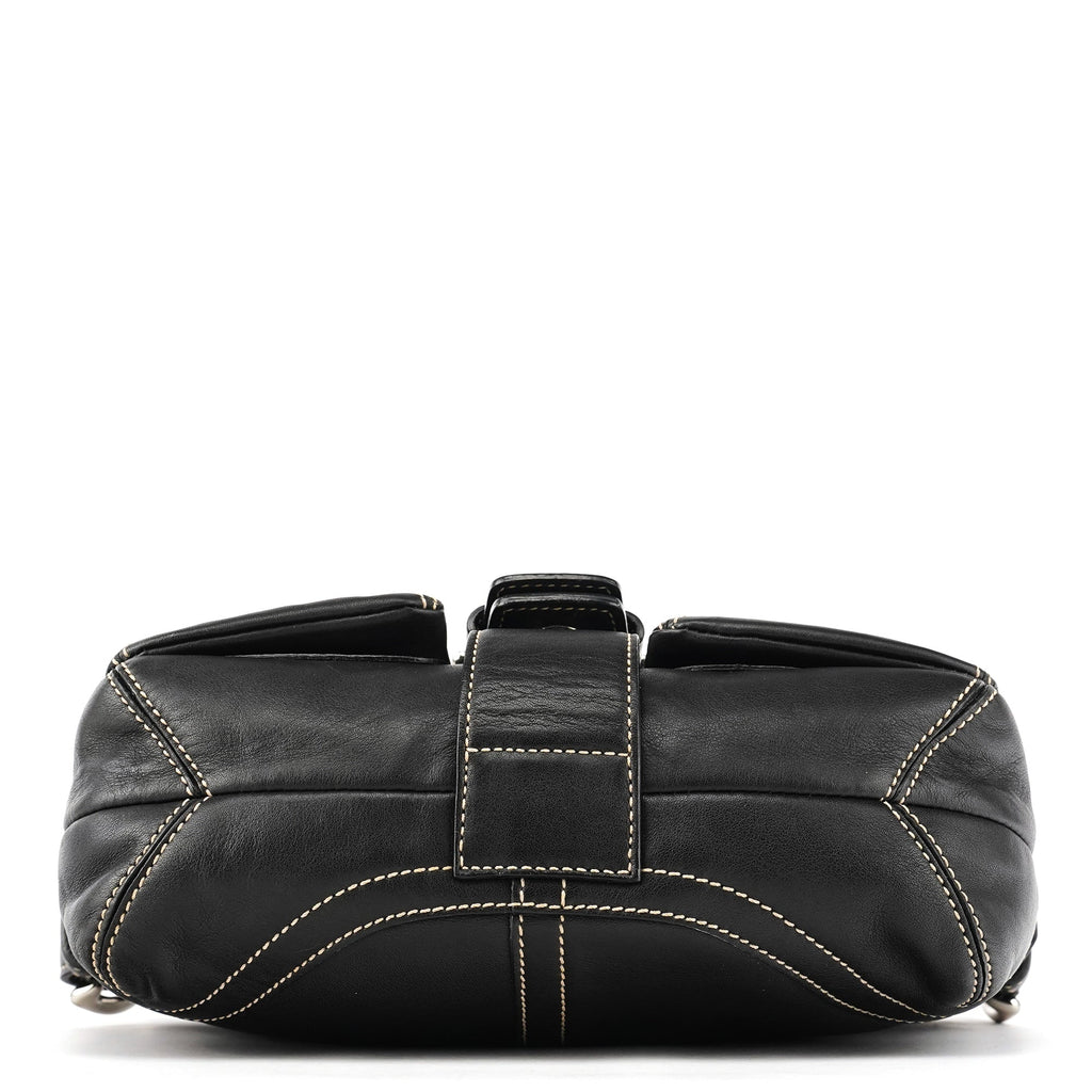 1446 Black Leather Soho Shoulder Bag