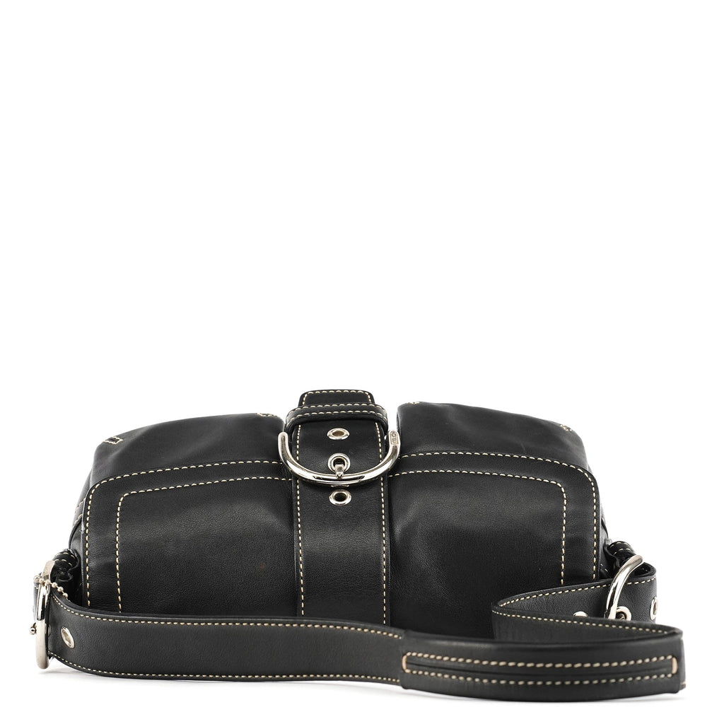 1446 Black Leather Soho Shoulder Bag