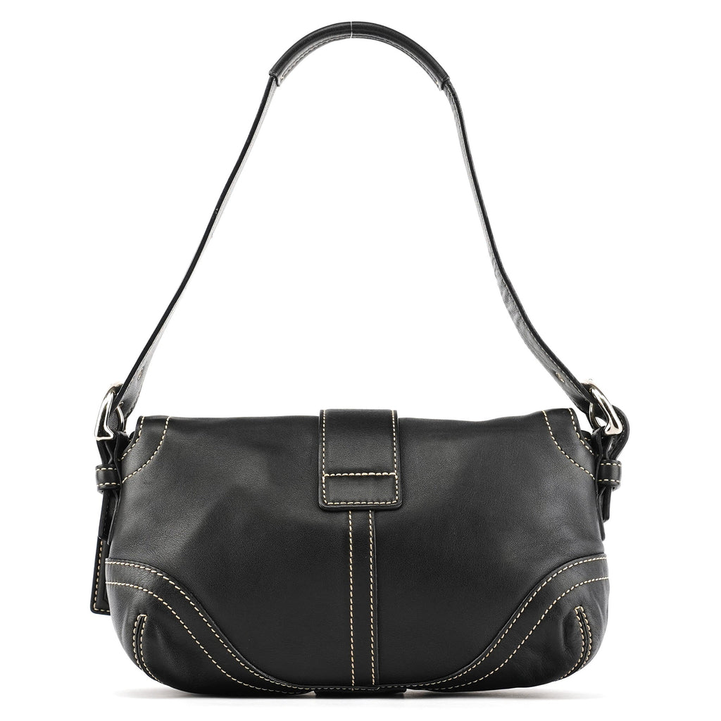 1446 Black Leather Soho Shoulder Bag