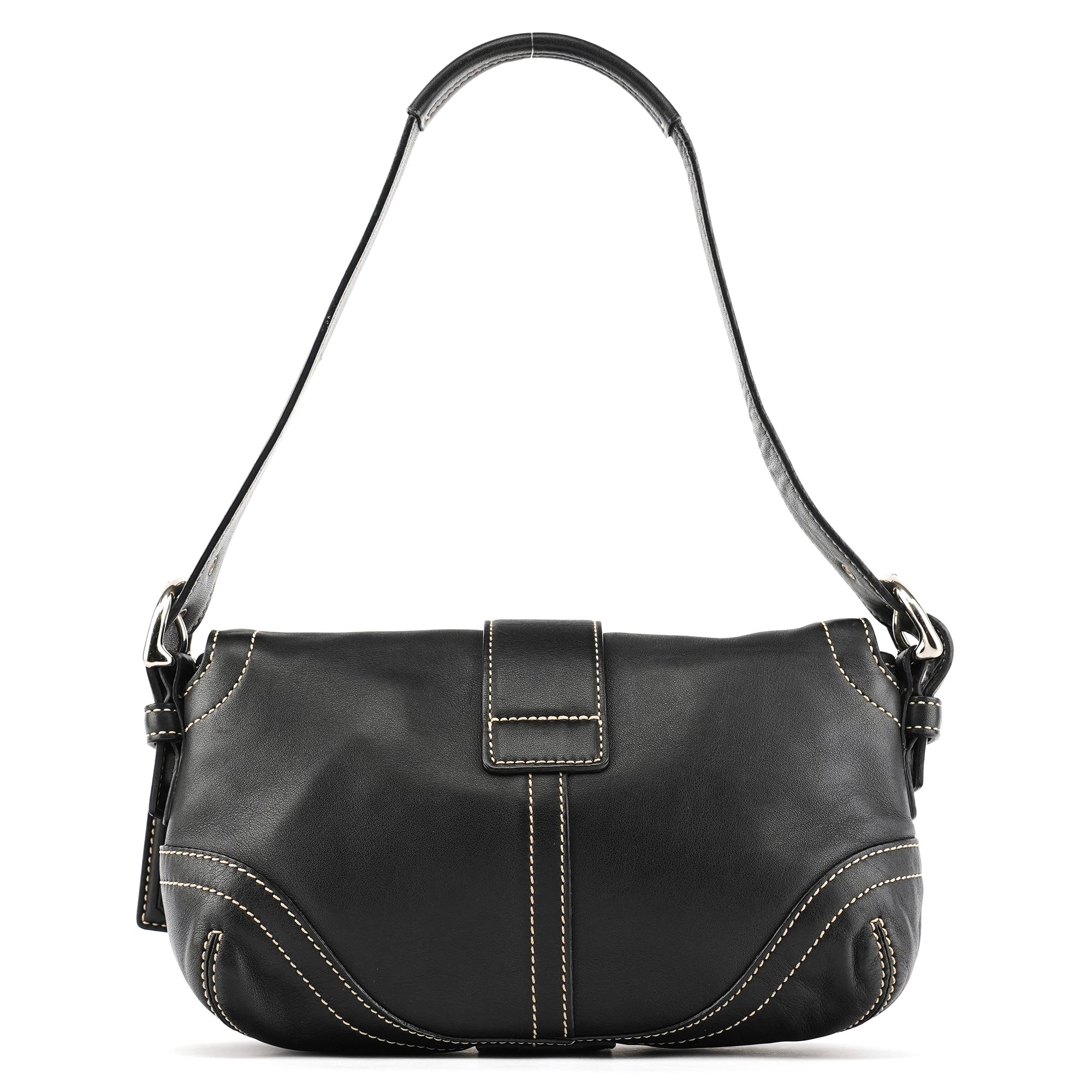 1446 Black Leather Soho Shoulder Bag