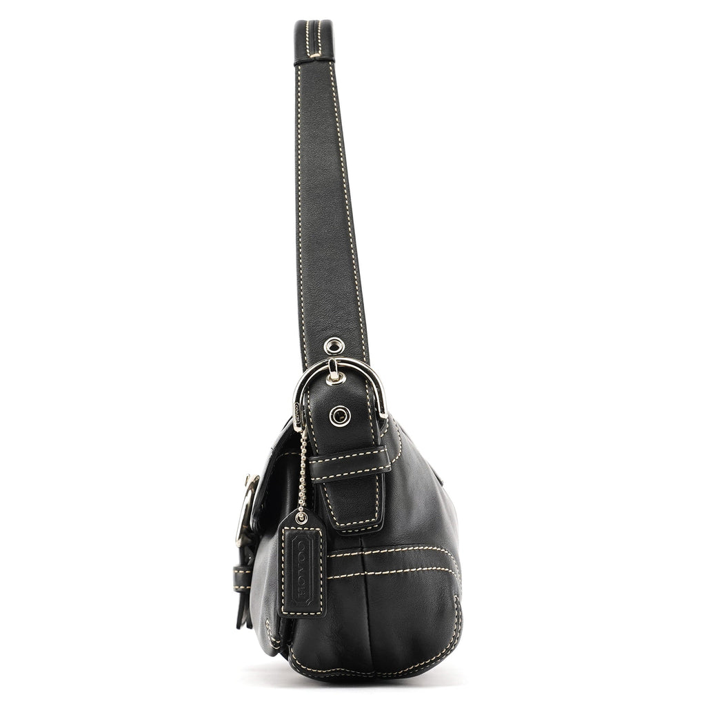 1446 Black Leather Soho Shoulder Bag