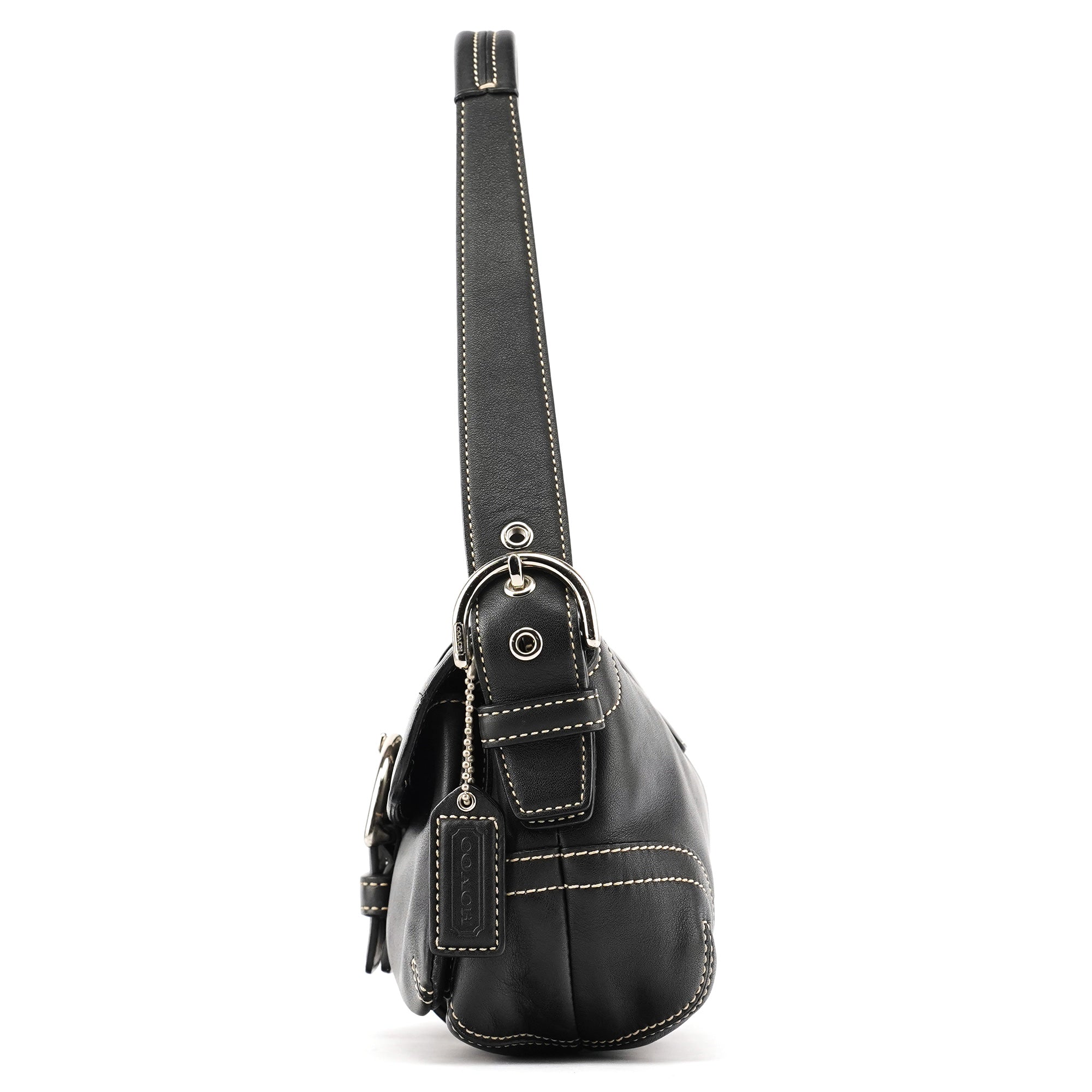 1446 Black Leather Soho Shoulder Bag