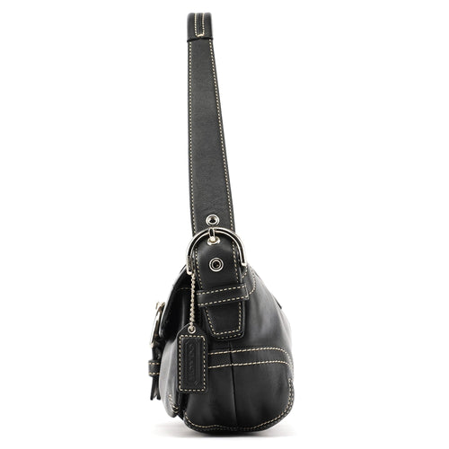1446 Black Leather Soho Shoulder Bag
