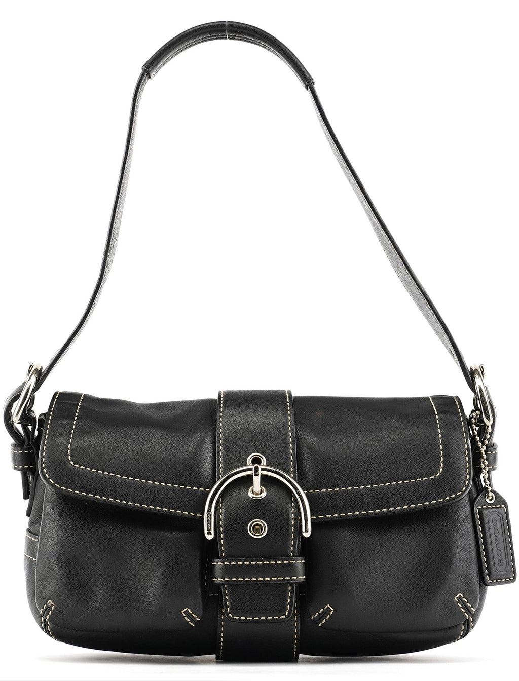 1446 Black Leather Soho Shoulder Bag