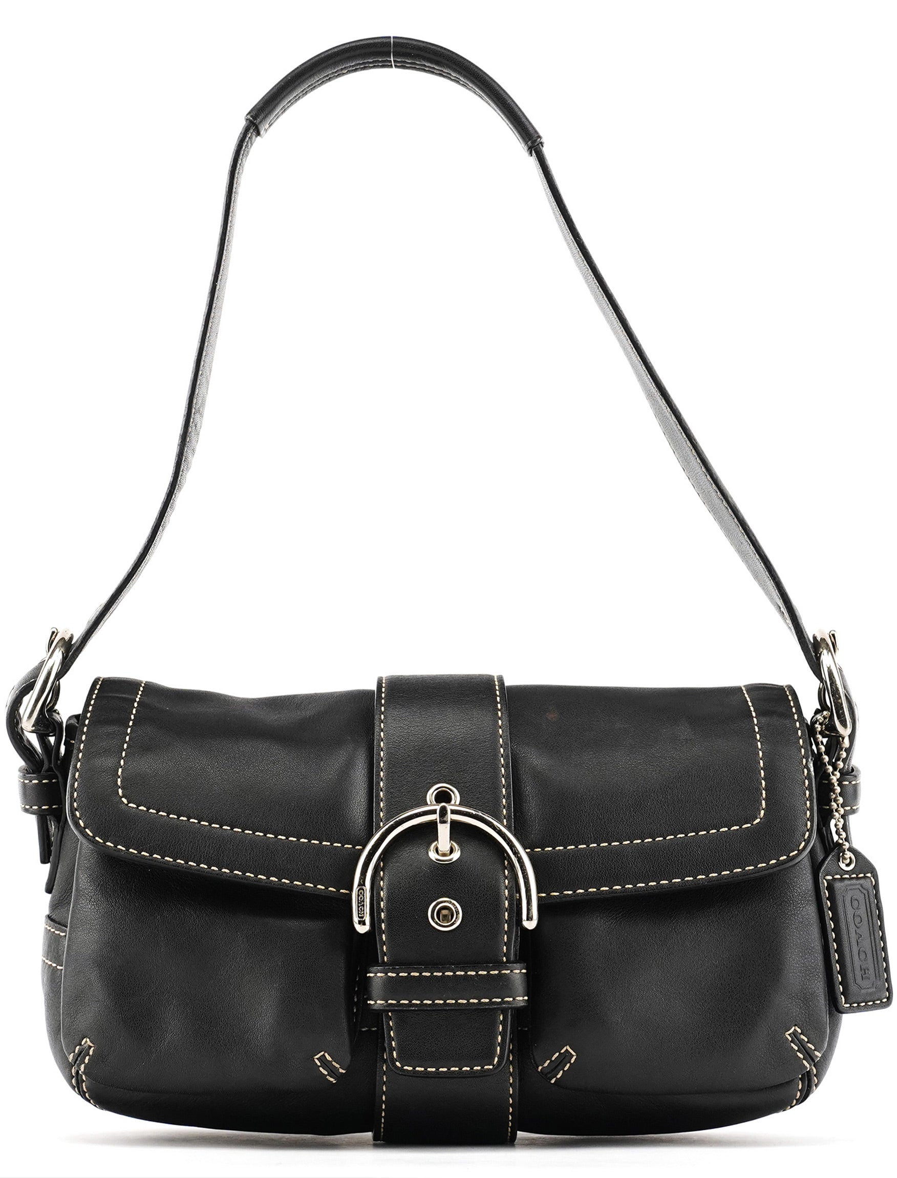 1446 Black Leather Soho Shoulder Bag