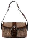 1463 Beige Suede Signature C Soho Shoulder Bag