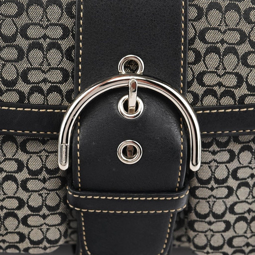 1463 Grey Black Signature Soho Shoulder Bag