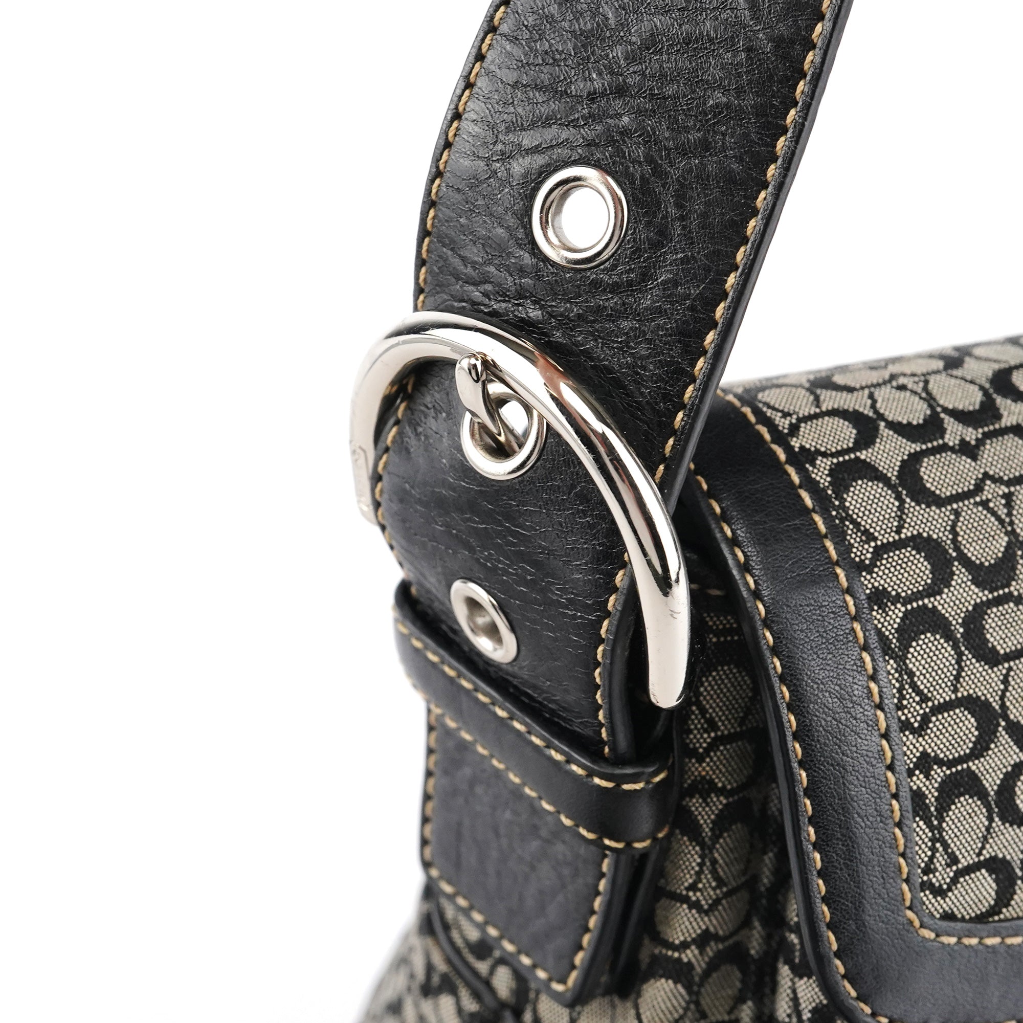 1463 Grey Black Signature Soho Shoulder Bag