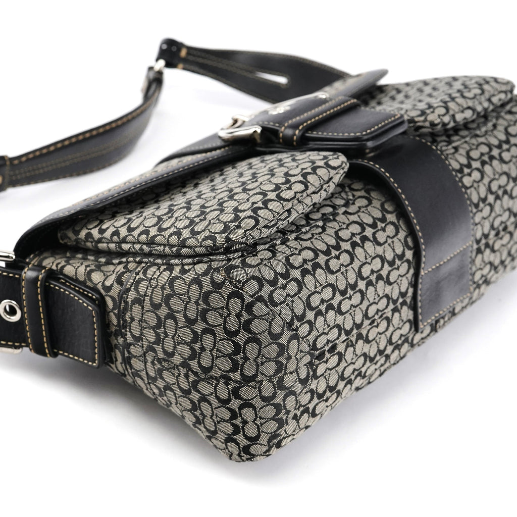 1463 Grey Black Signature Soho Shoulder Bag