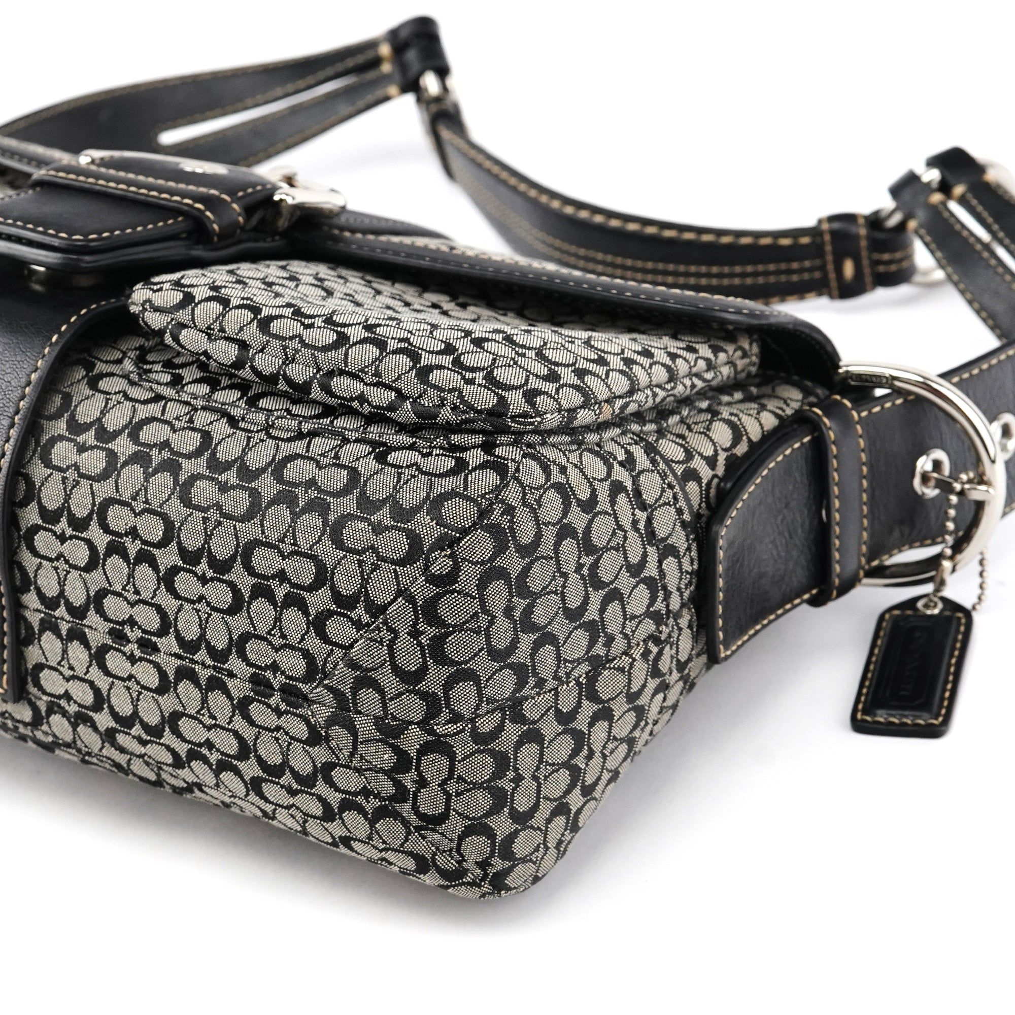 1463 Grey Black Signature Soho Shoulder Bag