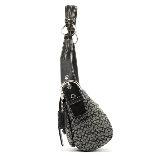 1463 Grey Black Signature Soho Shoulder Bag