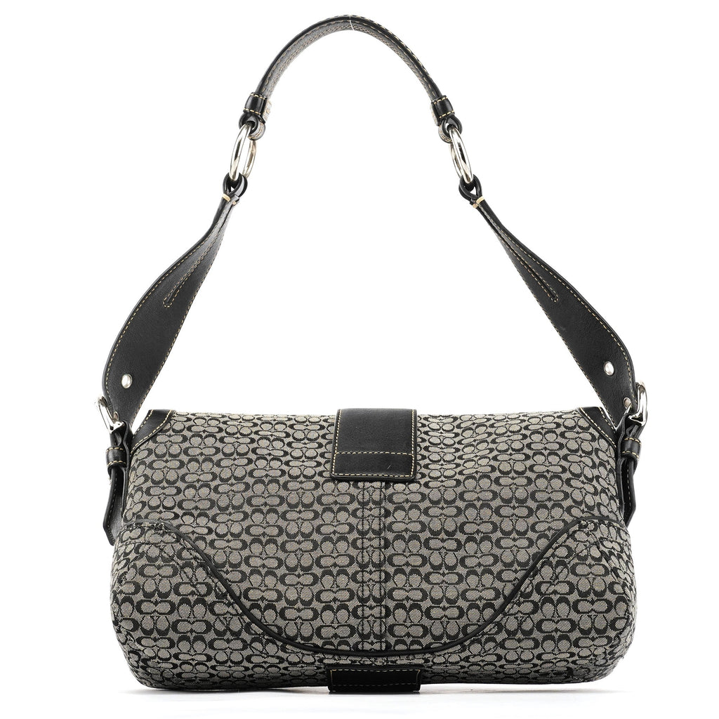 1463 Grey Black Signature Soho Shoulder Bag