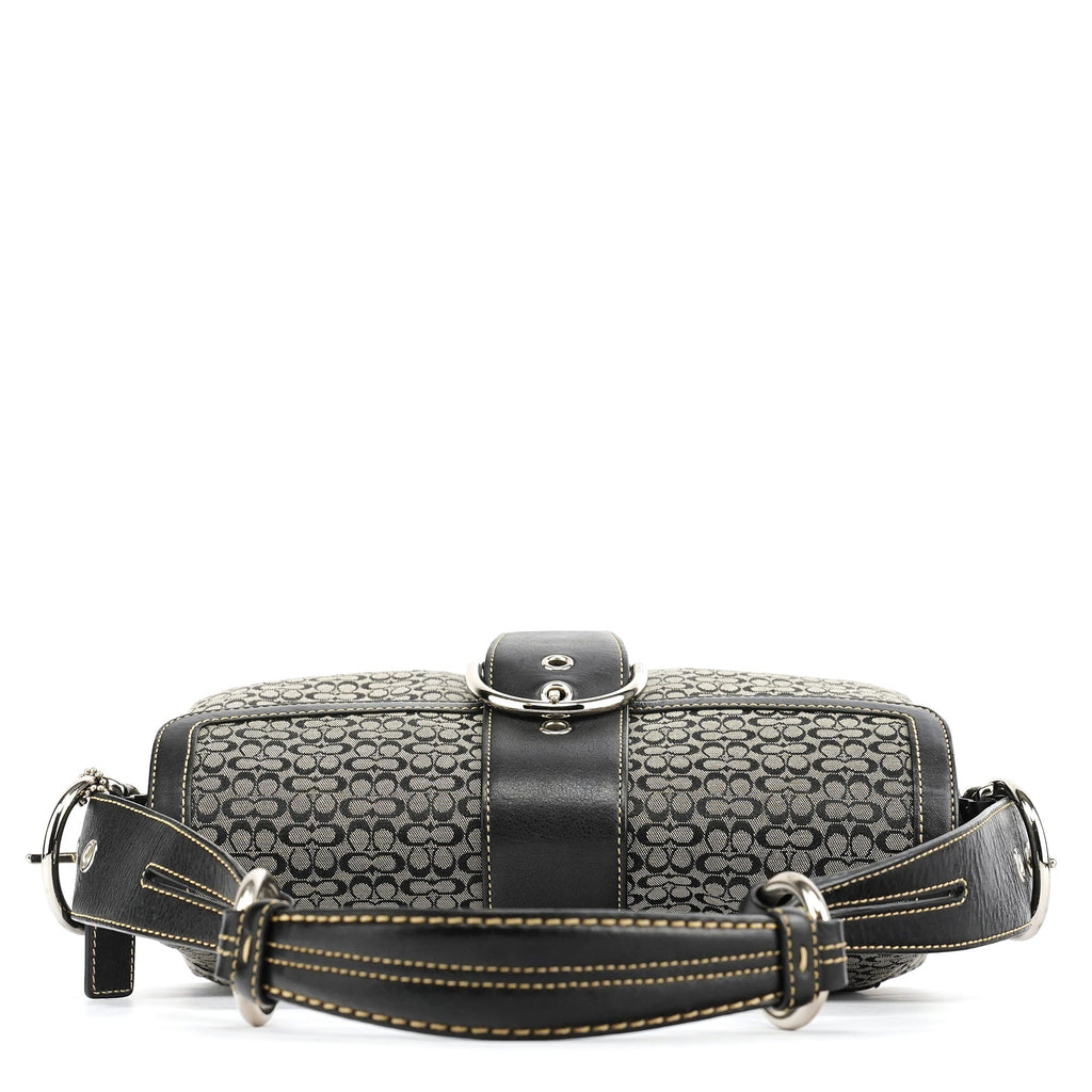1463 Grey Black Signature Soho Shoulder Bag