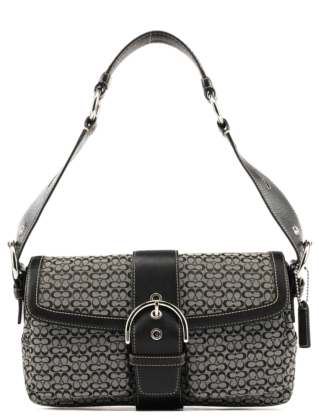 1463 Grey Black Signature Soho Shoulder Bag