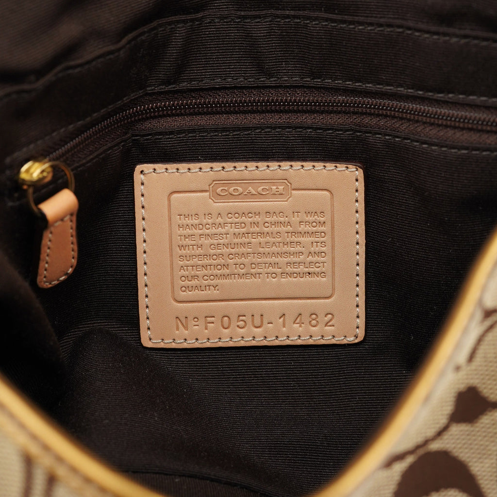 1482 Beige Gold Leather Soho Shoulder Bag