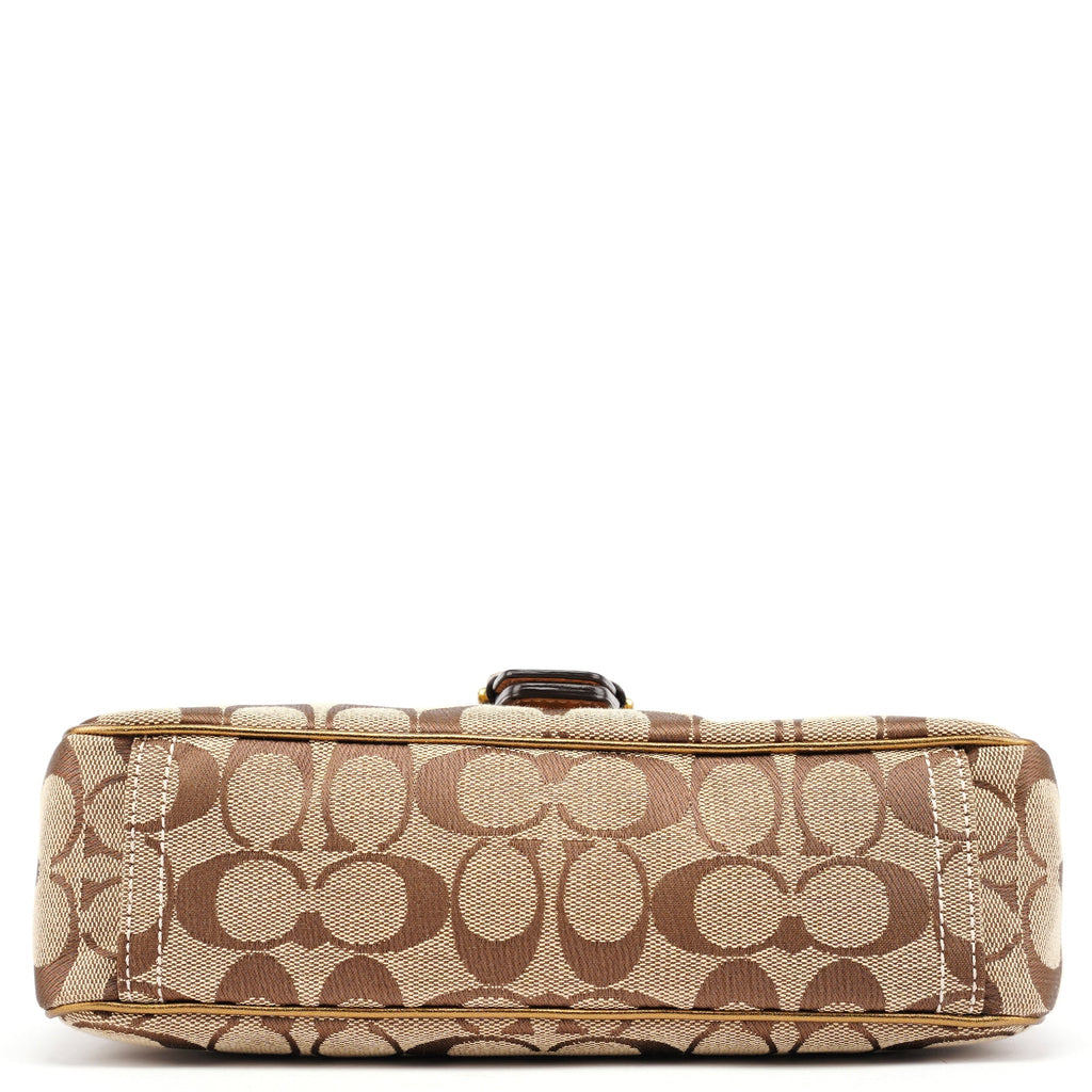 1482 Beige Gold Leather Soho Shoulder Bag