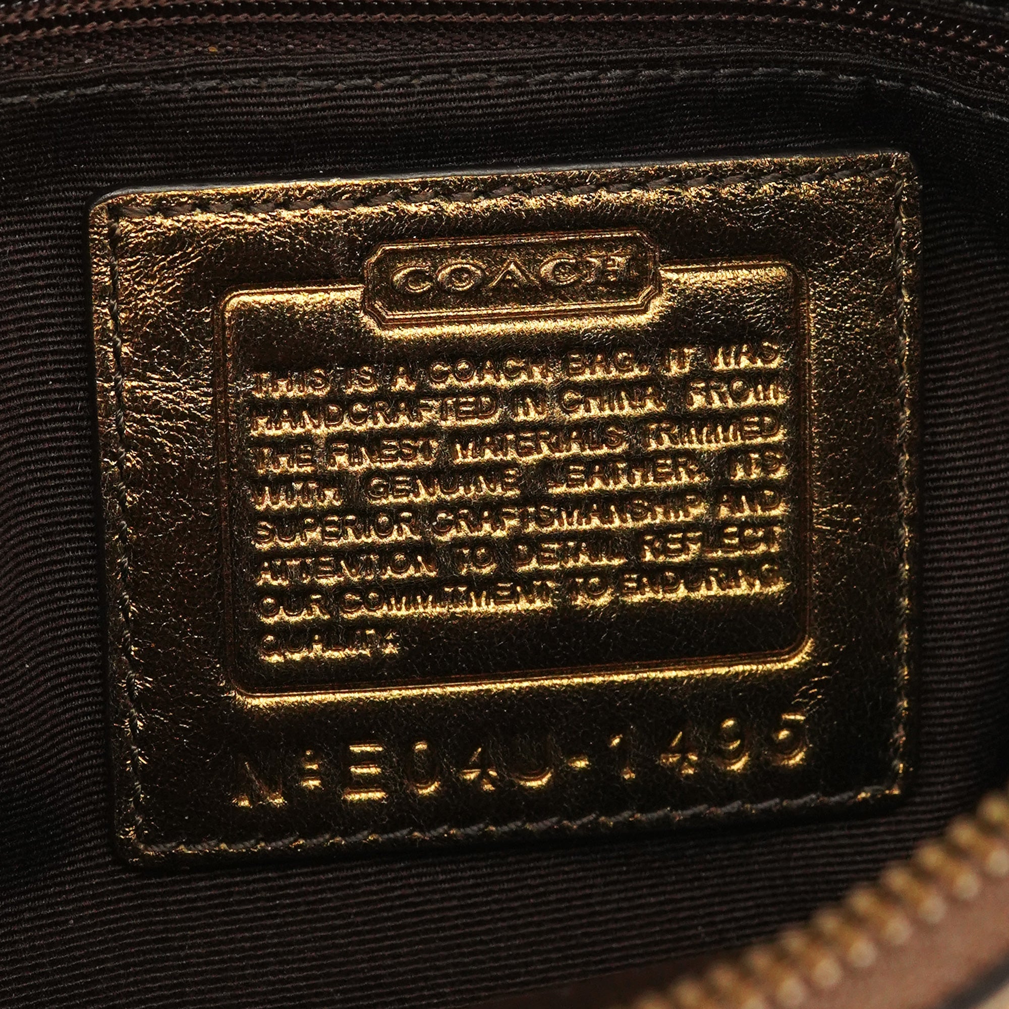 1495 Beige Bronze Signature Soho Shoulder Bag