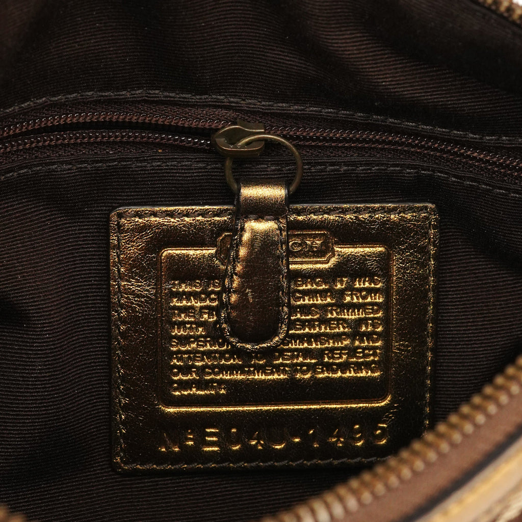 1495 Beige Bronze Signature Soho Shoulder Bag