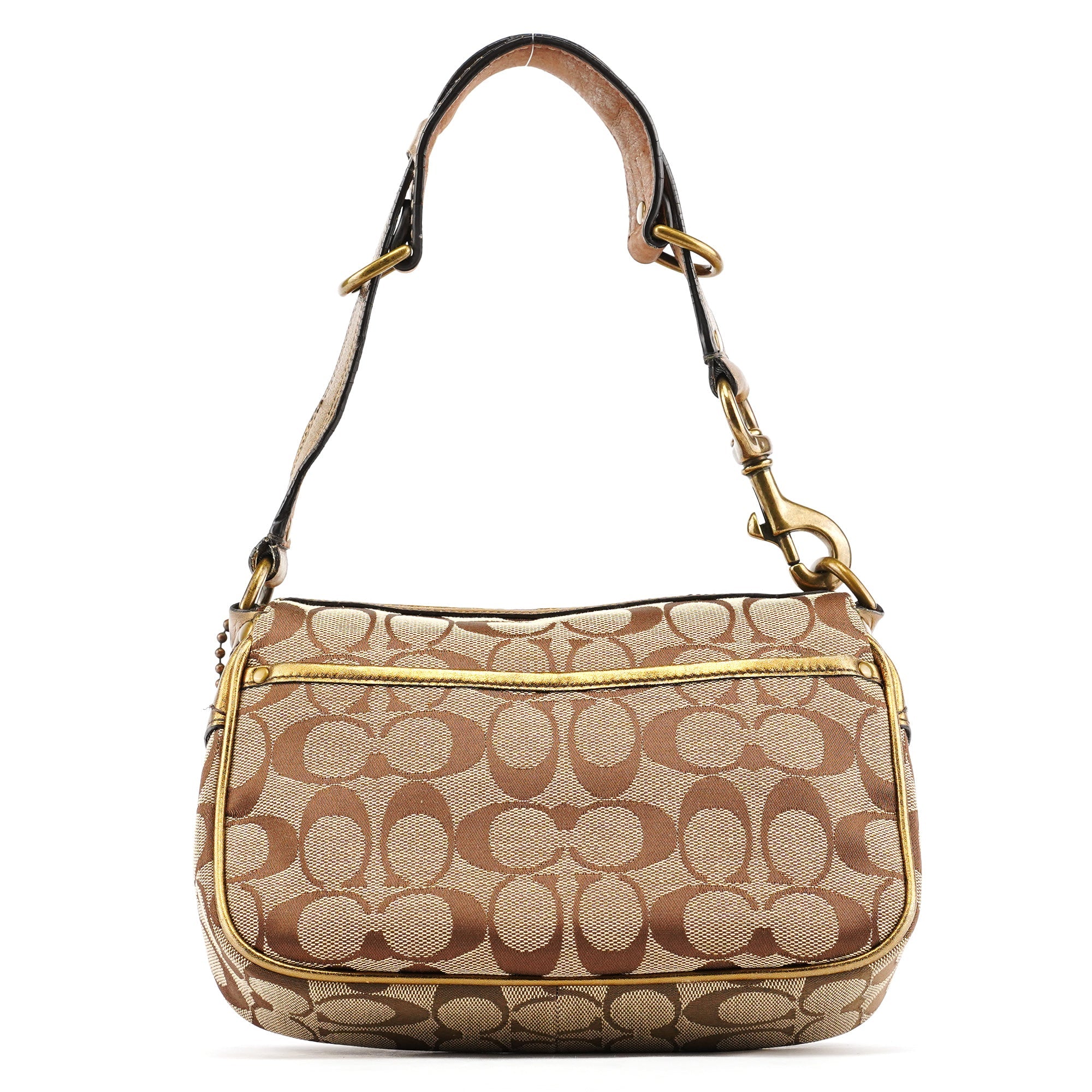 1495 Beige Bronze Signature Soho Shoulder Bag