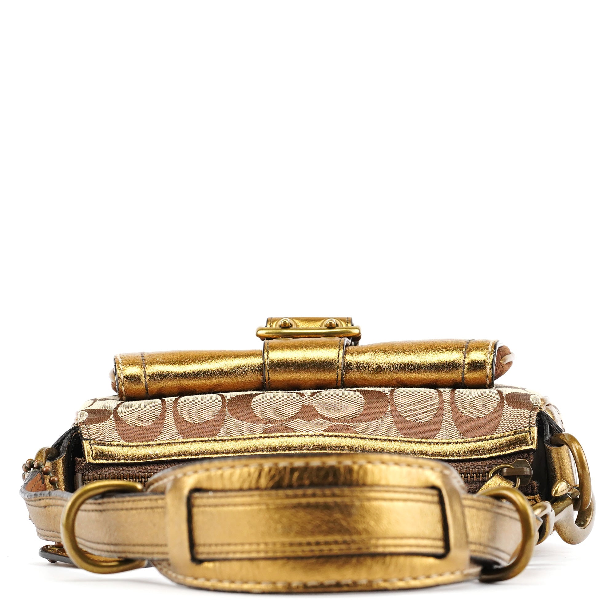 1495 Beige Bronze Signature Soho Shoulder Bag