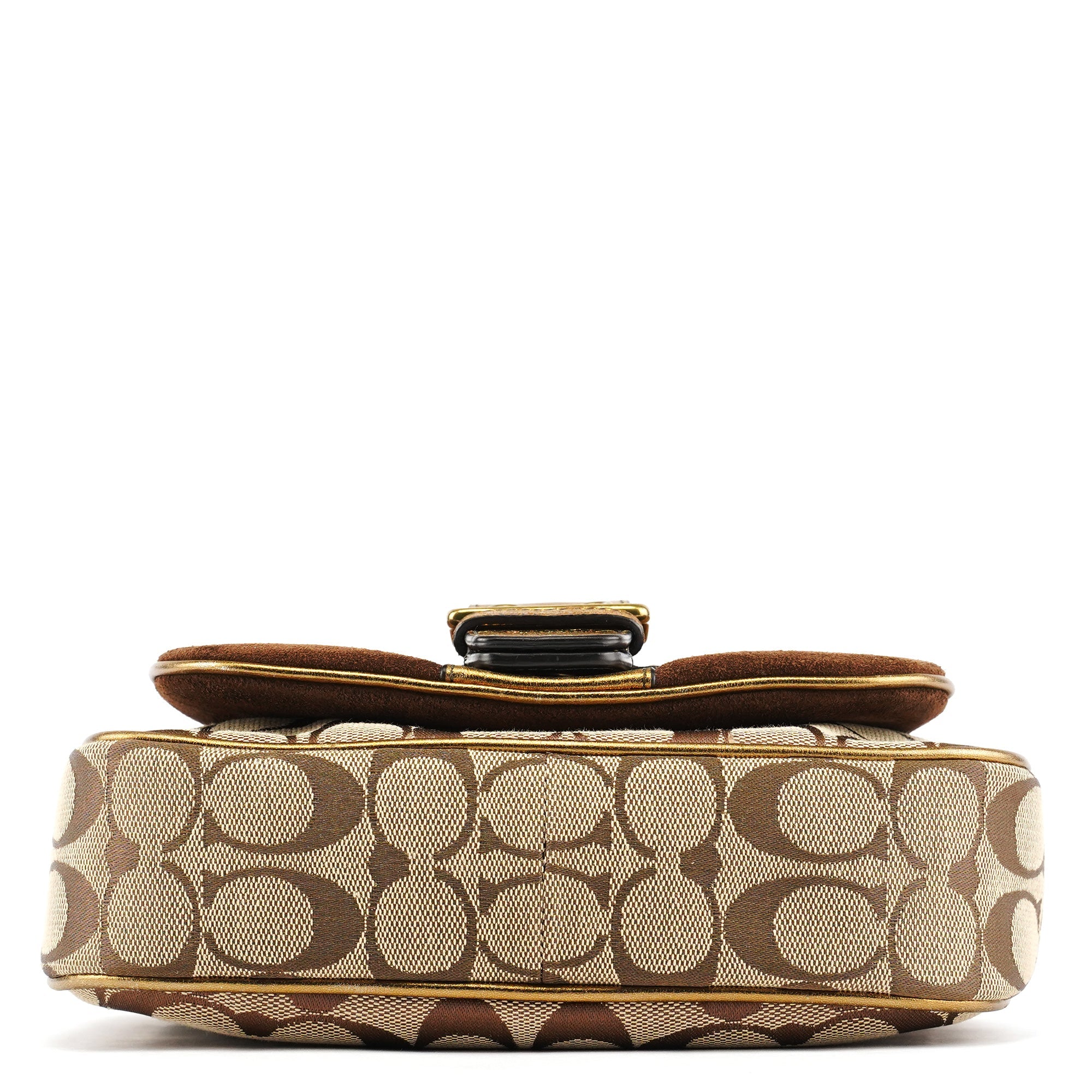1495 Beige Bronze Signature Soho Shoulder Bag
