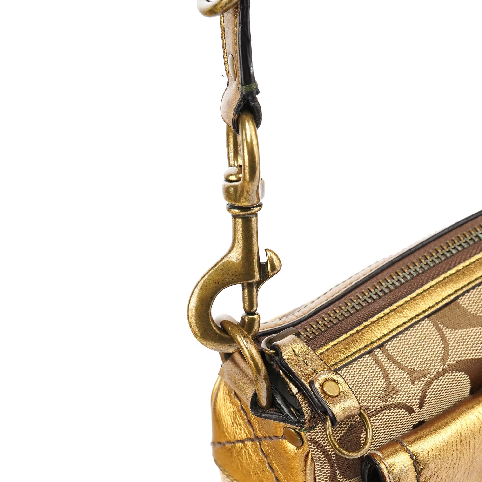 1495 Beige Brown Signature Legacy Shoulder Bag
