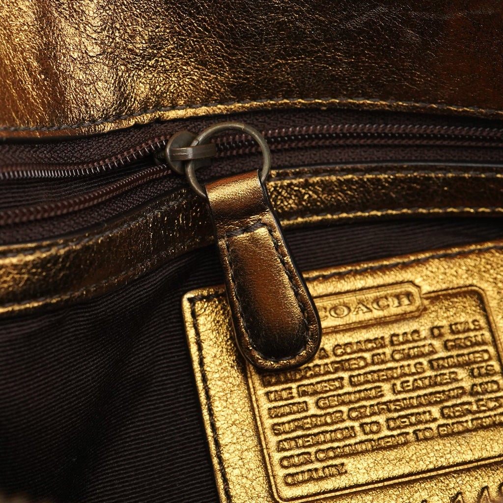 1496 Beige Bronze Signature Soho Shoulder Bag