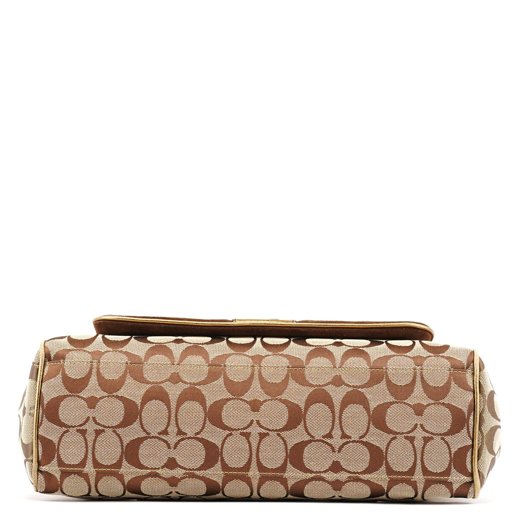 1498 Beige Brown Signature Soho Tote Bag