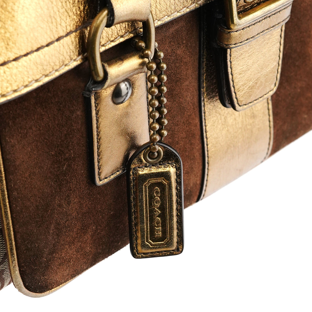 1498 Beige Brown Signature Soho Tote Bag