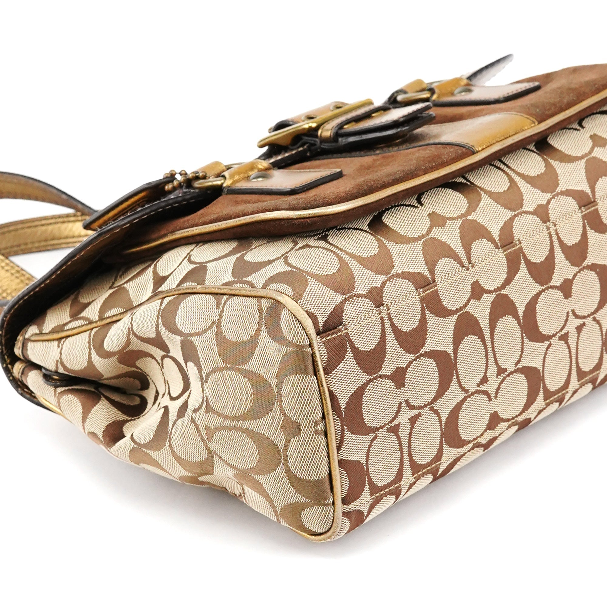 1498 Beige Brown Signature Soho Tote Bag