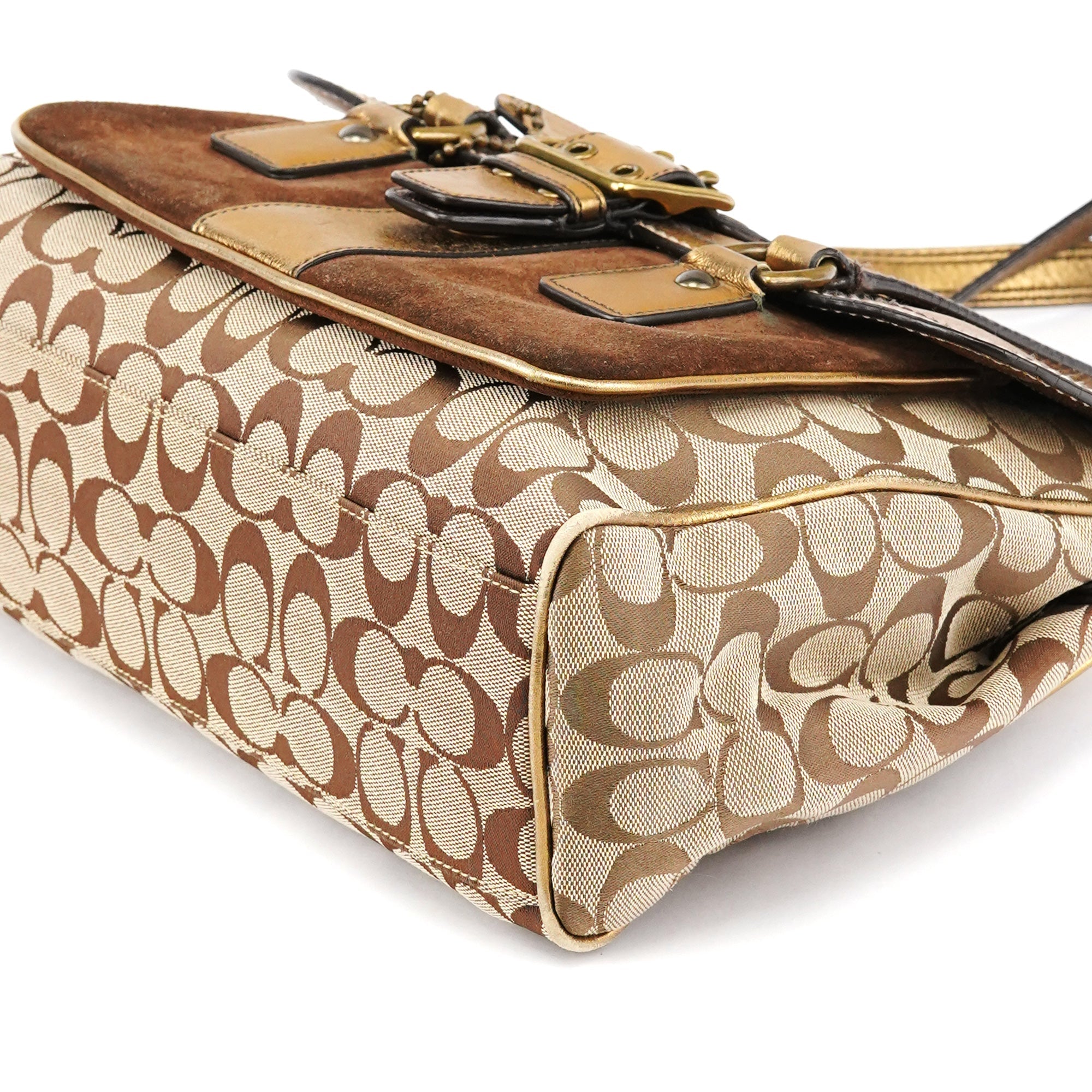 1498 Beige Brown Signature Soho Tote Bag