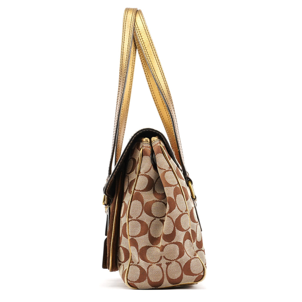 1498 Beige Brown Signature Soho Tote Bag