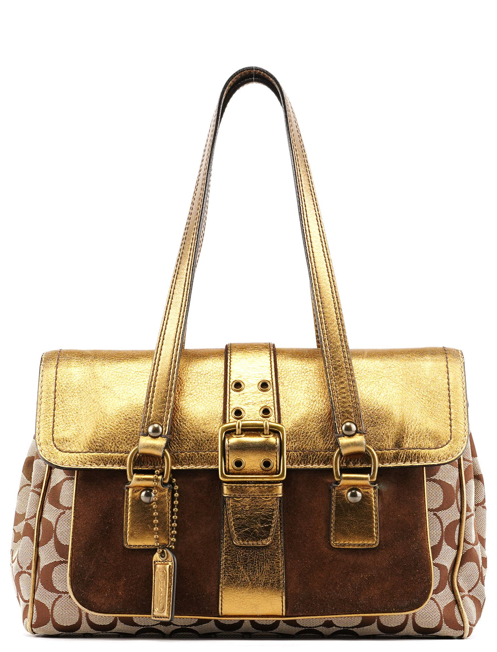 1498 Beige Brown Signature Soho Tote Bag