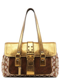1498 Beige Brown Signature Soho Tote Bag