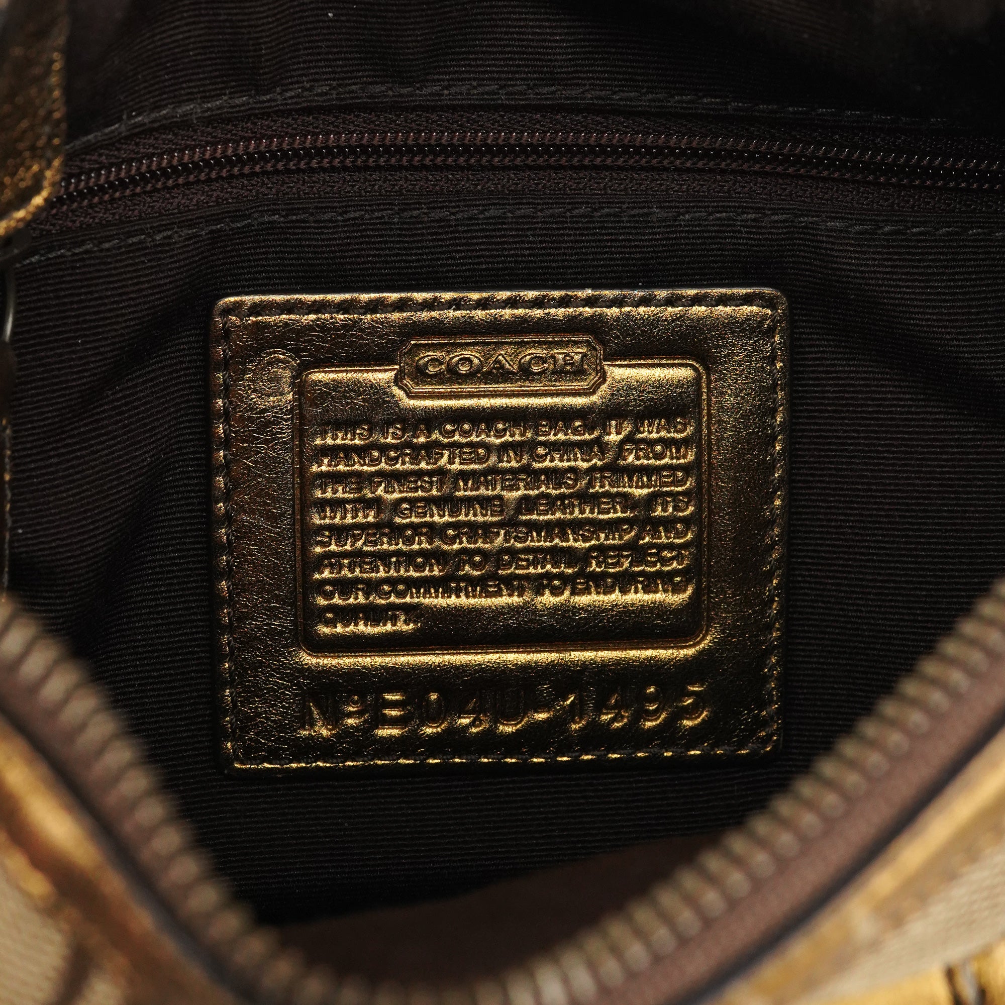 2004 Beige Gold Signature Soho Shoulder Bag