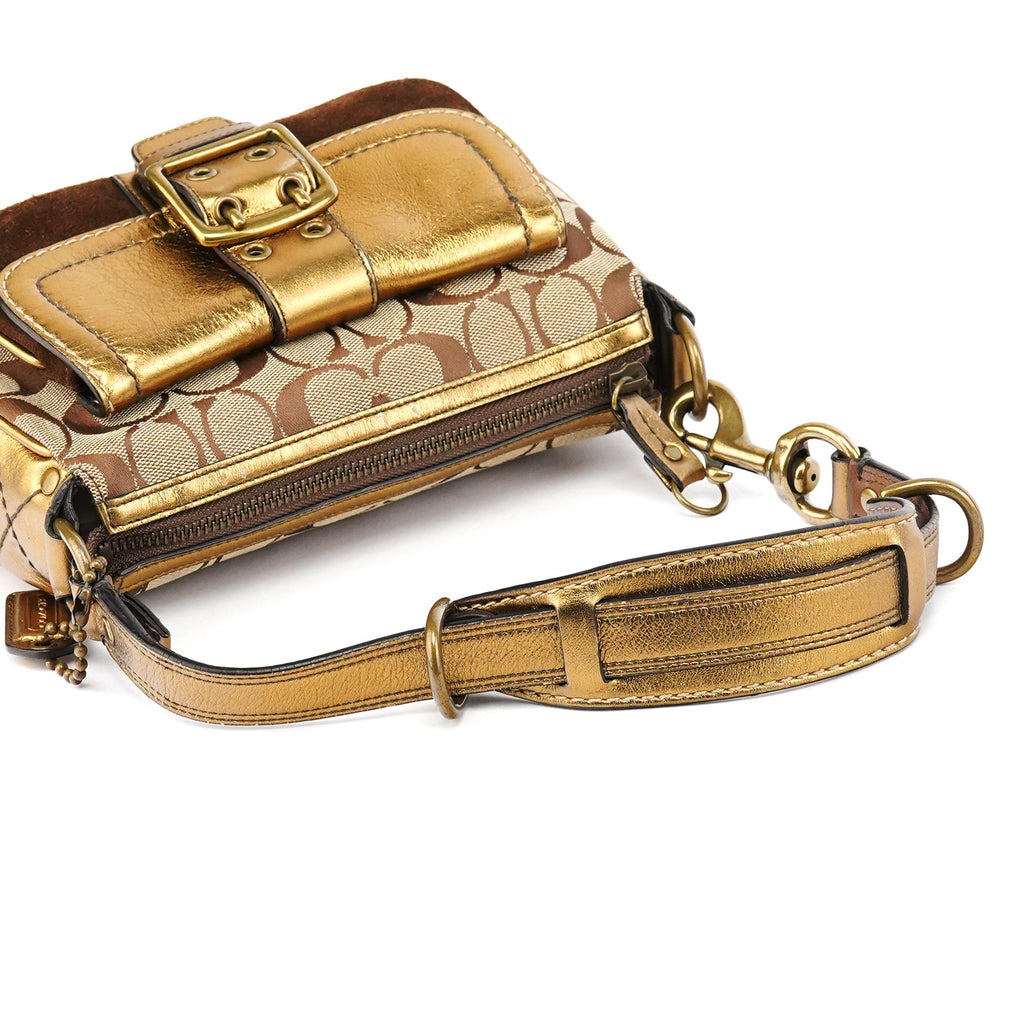 2004 Beige Gold Signature Soho Shoulder Bag