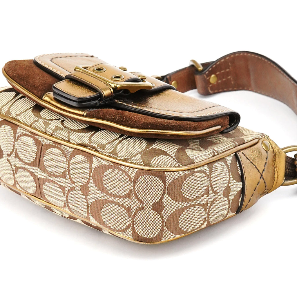 2004 Beige Gold Signature Soho Shoulder Bag