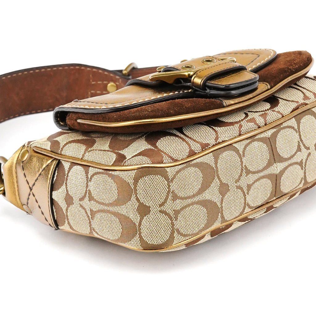 2004 Beige Gold Signature Soho Shoulder Bag