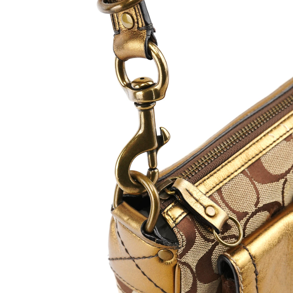 2004 Beige Gold Signature Soho Shoulder Bag