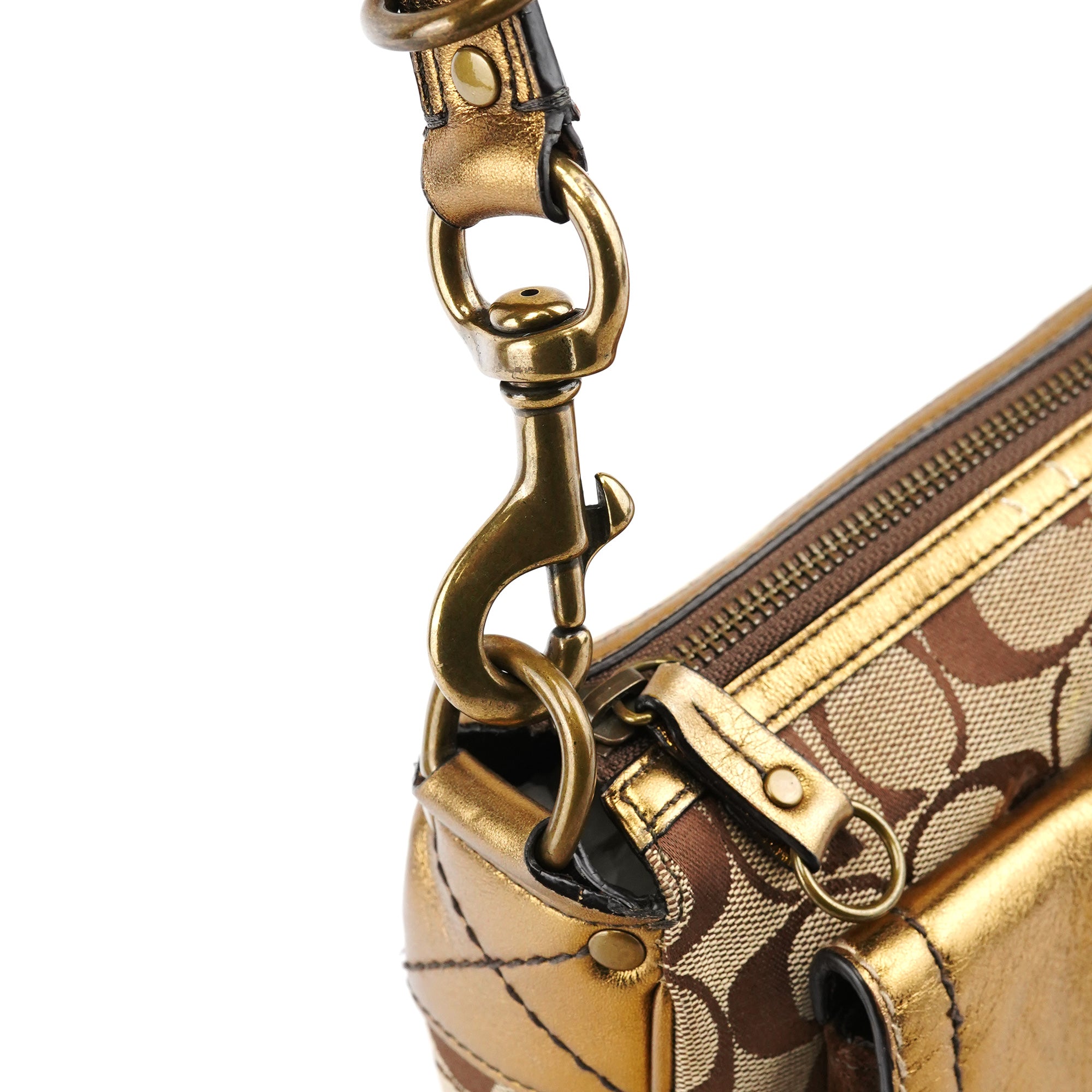 2004 Beige Gold Signature Soho Shoulder Bag