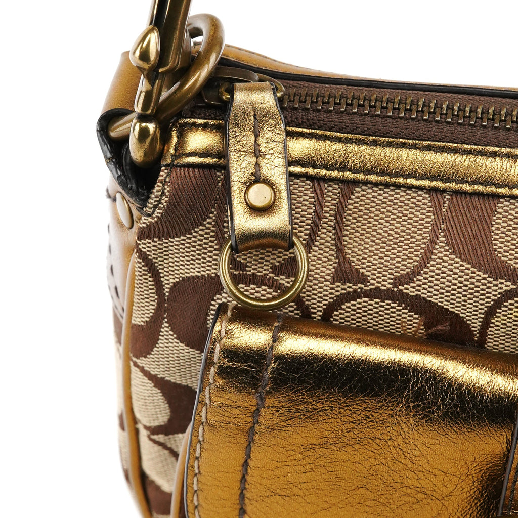2004 Beige Gold Signature Soho Shoulder Bag