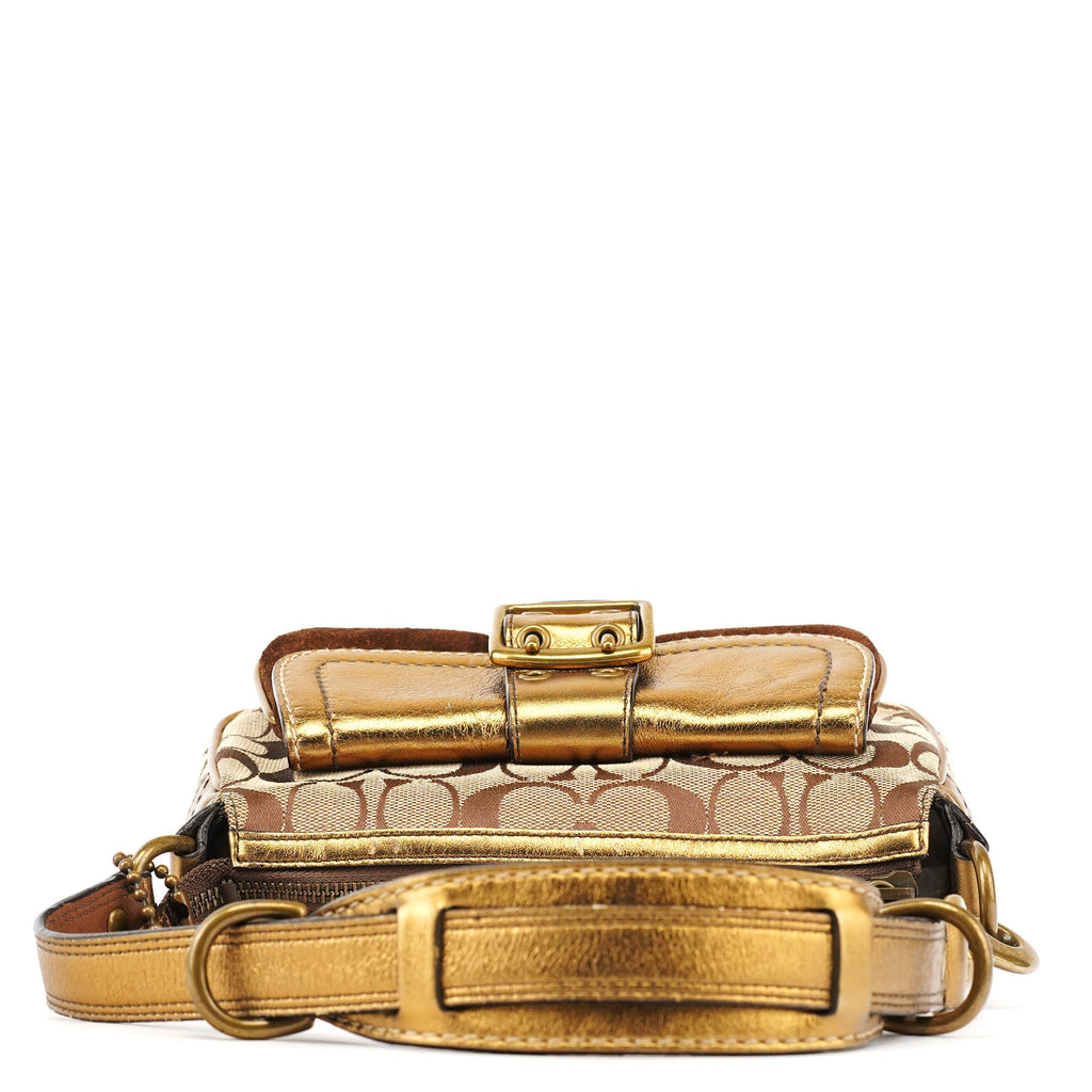 2004 Beige Gold Signature Soho Shoulder Bag