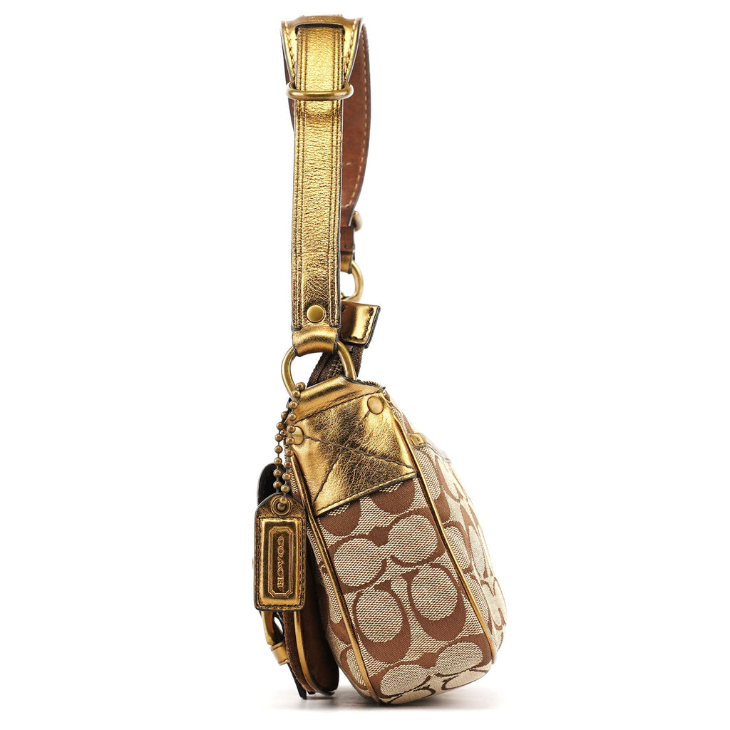 2004 Beige Gold Signature Soho Shoulder Bag