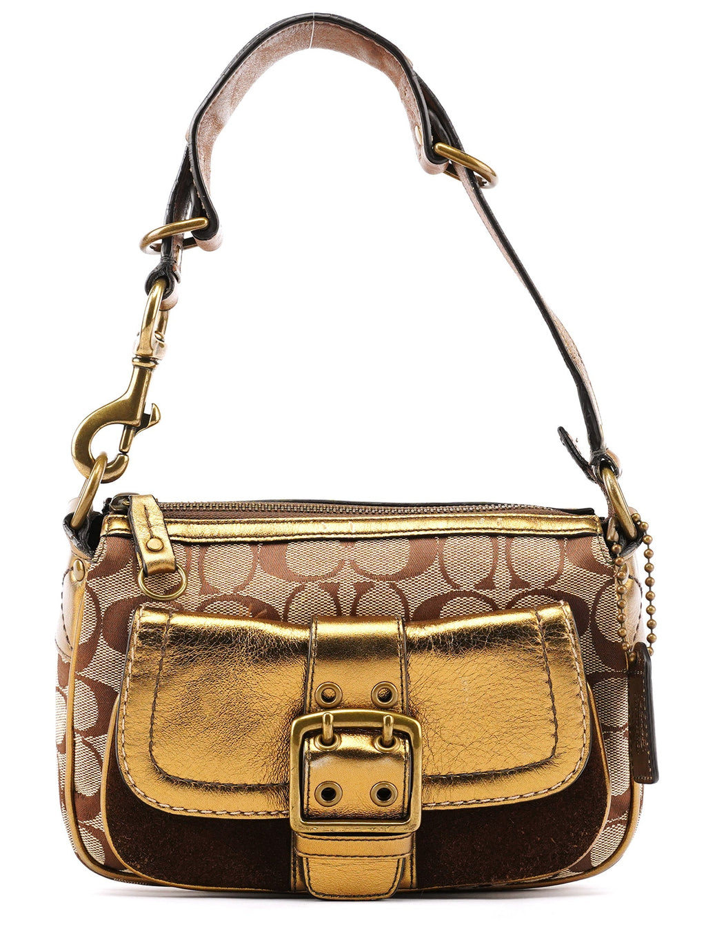 2004 Beige Gold Signature Soho Shoulder Bag