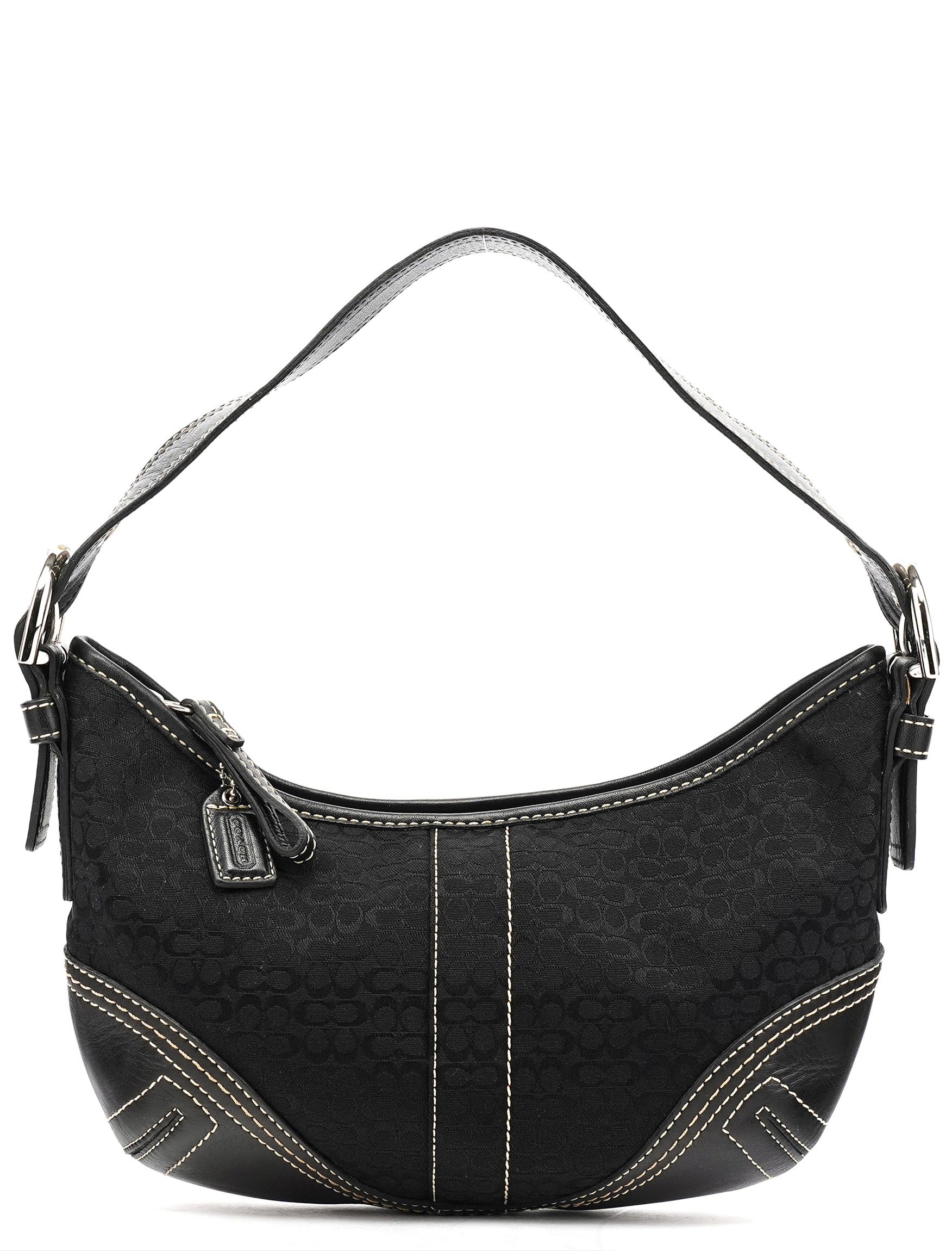 2154 Black Signature C Shoulder Bag