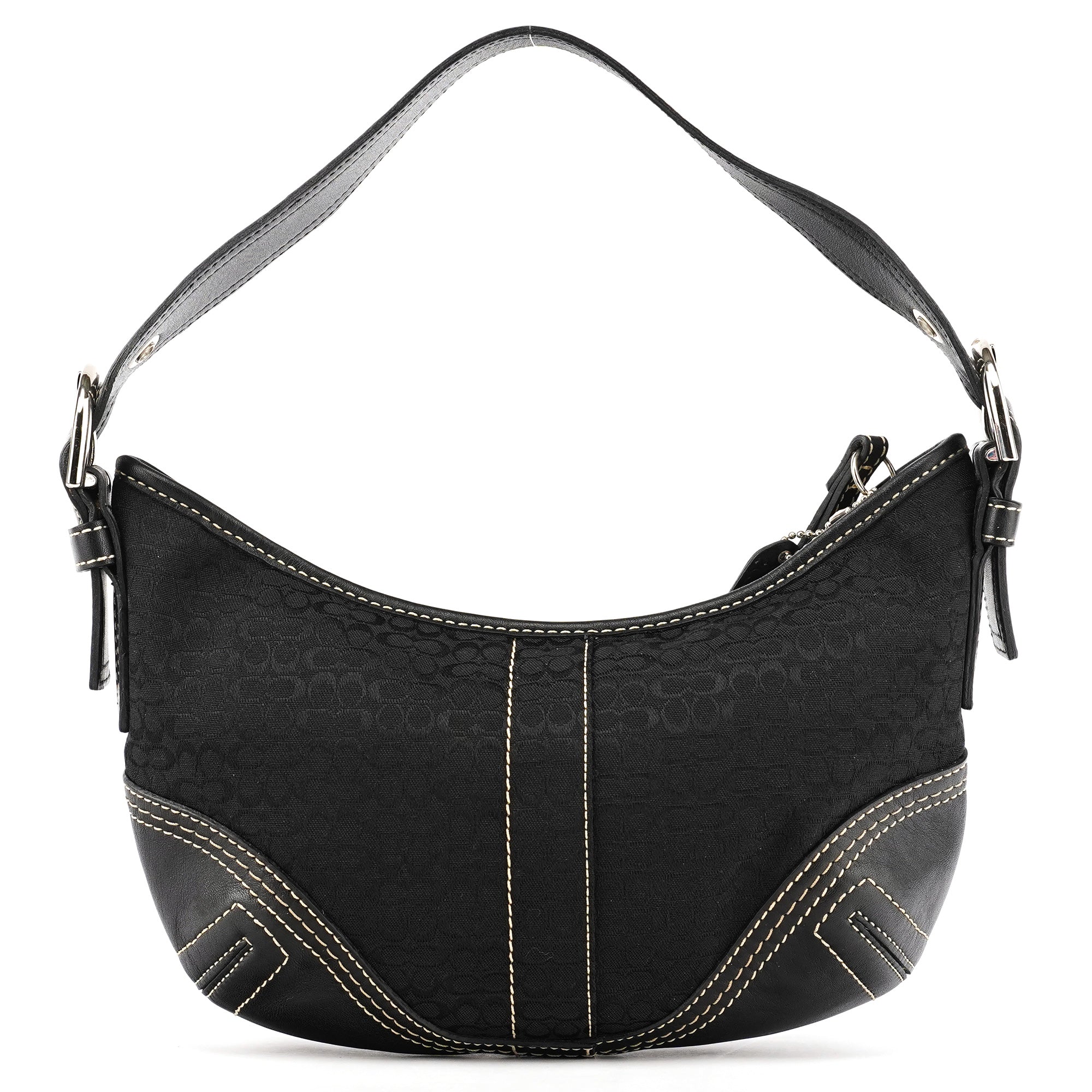 2154 Black Signature C Shoulder Bag