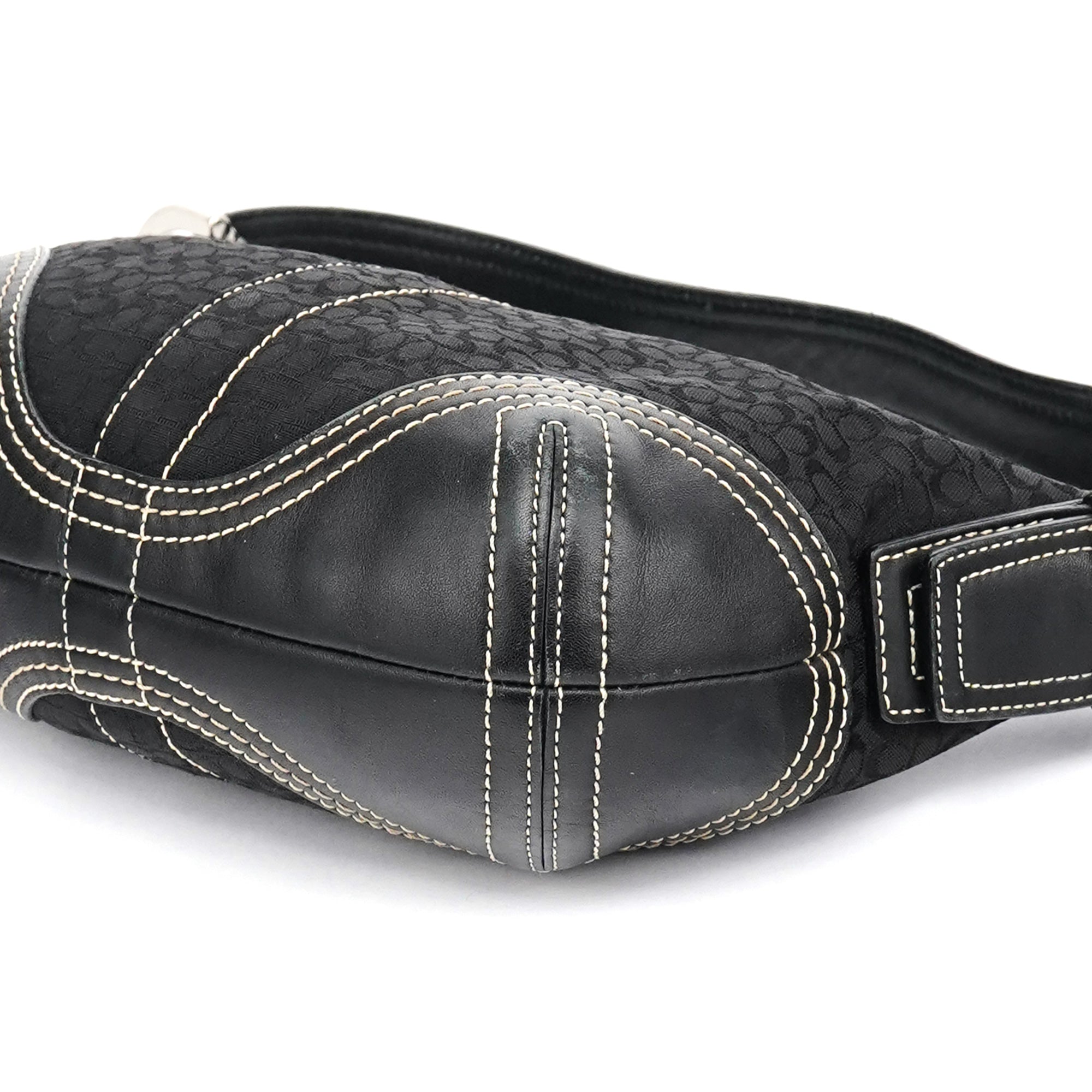 2154 Black Signature Canvas Soho Shoulder Bag