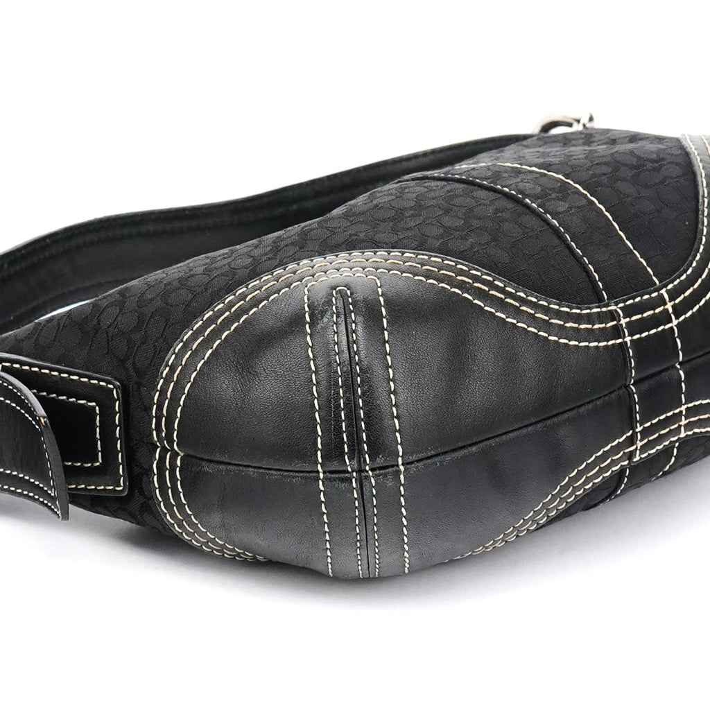 2154 Black Signature Canvas Soho Shoulder Bag
