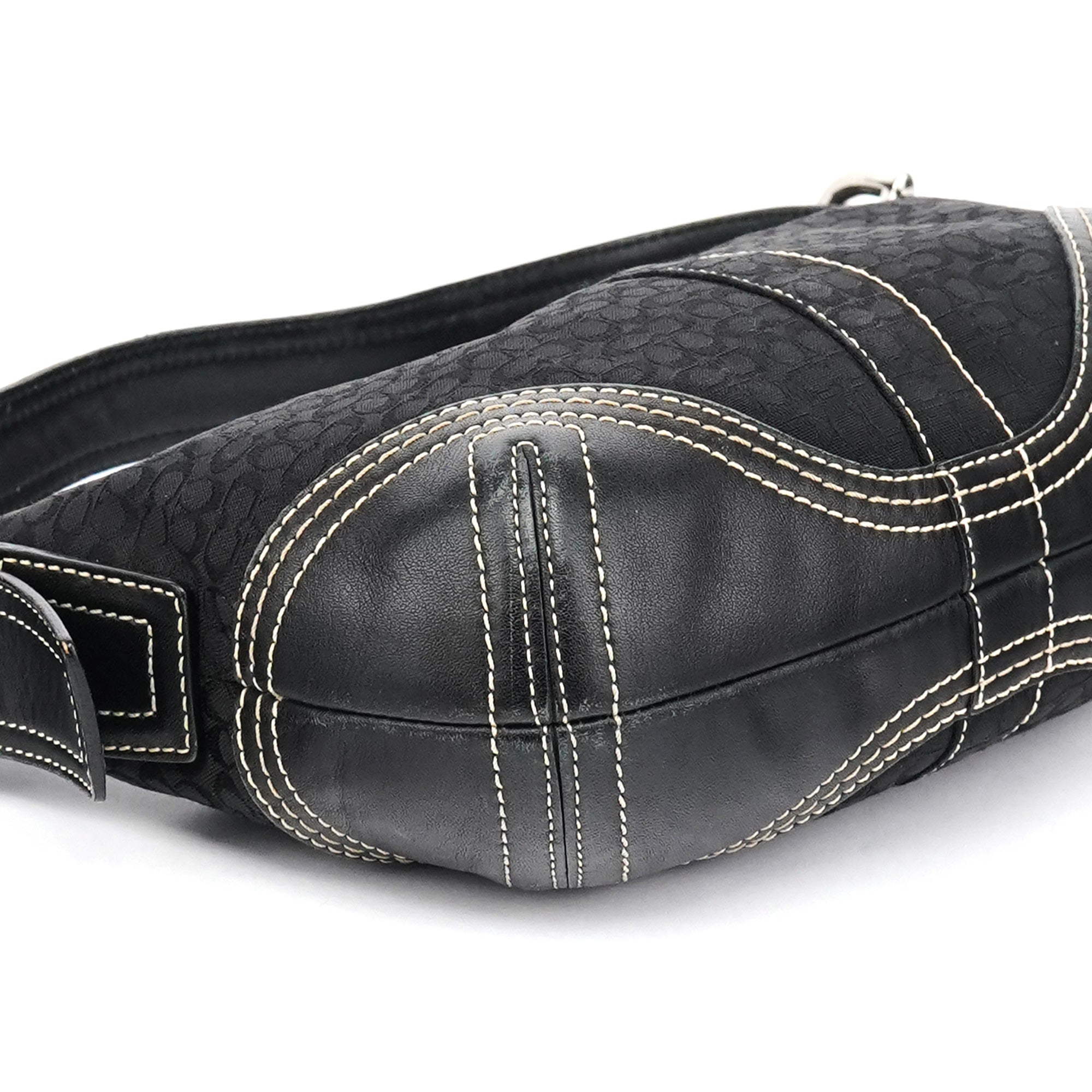 2154 Black Signature Canvas Soho Shoulder Bag